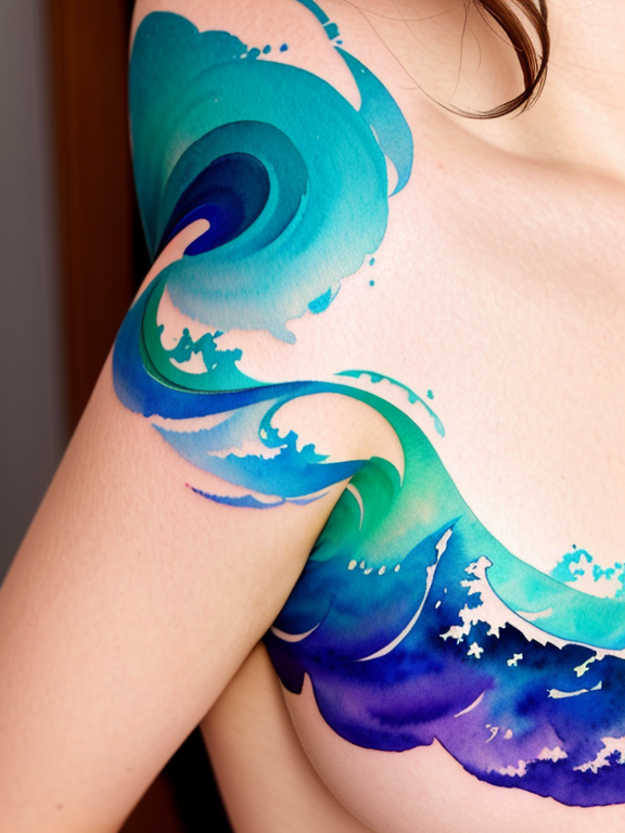 Watercolor Waves Tattoo by Crystal-TaTattooing on DeviantArt