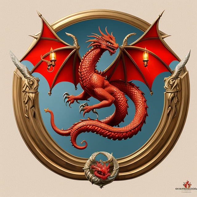 Create a bold ultrarealistic photographic emblem featuring an red dragon holding a trident, White background, ultradetailed, 8k, representing the potion's affinity for draconic powers., onold table, rim lights, digital art, focus on subject, dutch angle, clsoe shot, closeup, focus on material and structure, masterpiece, concept art of alchemic element - Draught of the Wyrm, Masterpiece