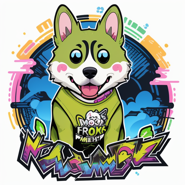 MossMania Dog Rescue & Rehoming design for a tank top tshirt, vector, vibrant color, incredibly high details, white background, plashing colors, Cartoon character, stickers designs