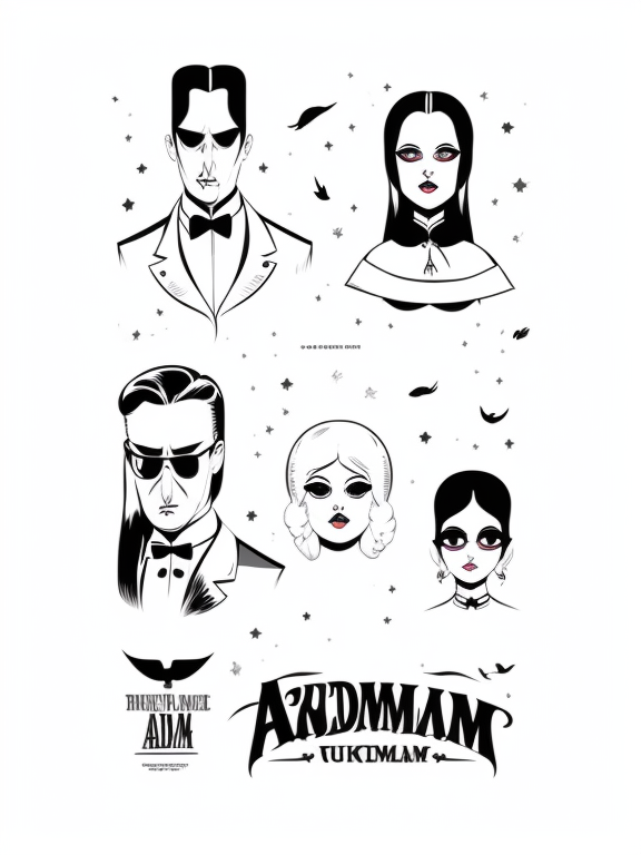 Addams Family Tattoo Spiral Notebooks for Sale | Redbubble