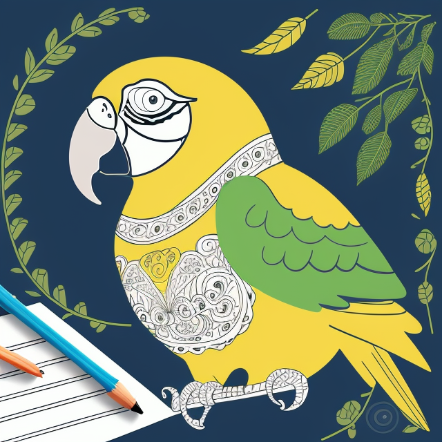 Parrot Isolated Coloring Page For Kids Kids Isolated Parrot Vector, Ring  Drawing, Kid Drawing, Parrot Drawing PNG and Vector with Transparent  Background for Free Download