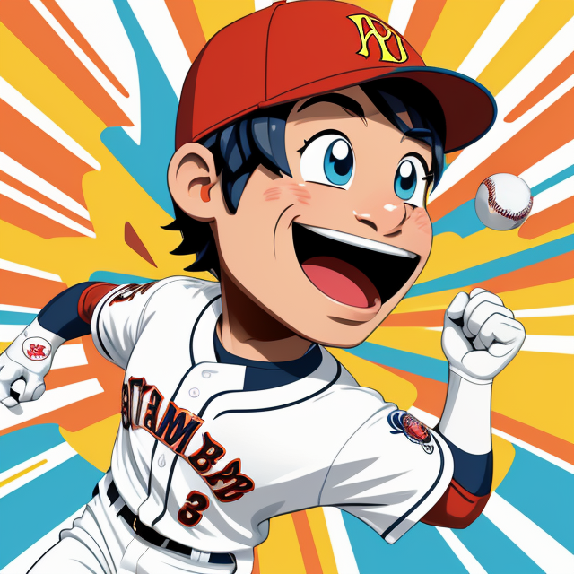 Baseball , vector, vibrant color, incredibly high details, white background, plashing colors, Cartoon character, stickers designs