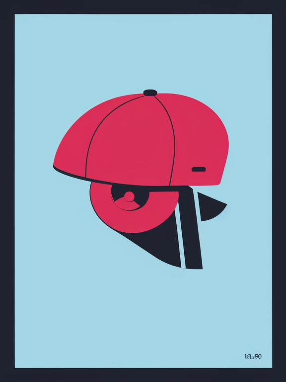 Loteria, Cards, in a Baseball, Nochos, in a baseball hat, Retro, Vintage, Flat design, (((Simple))), Art by Butcher Billy, illustration, highly detailed, simple, Vector art