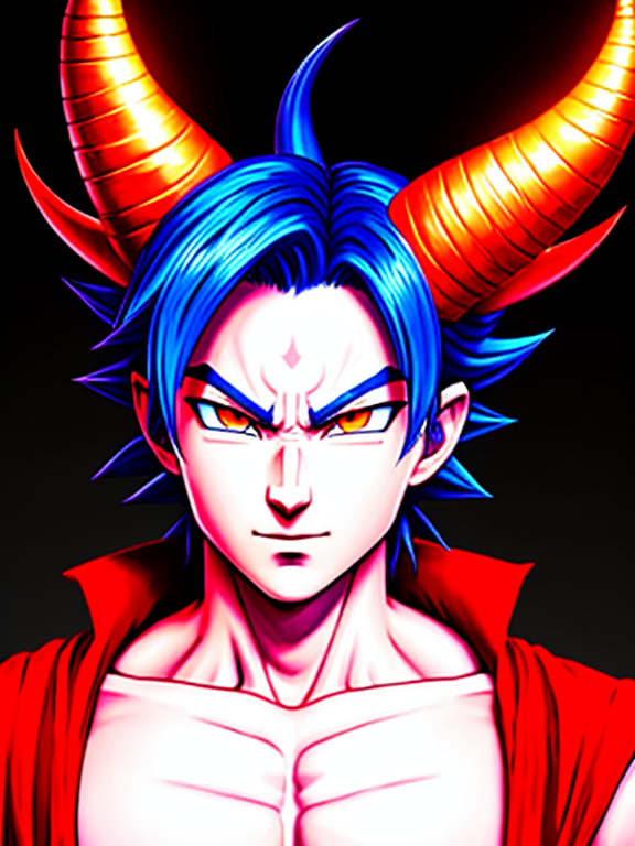 Demon vegito with horns on his head - OpenDream