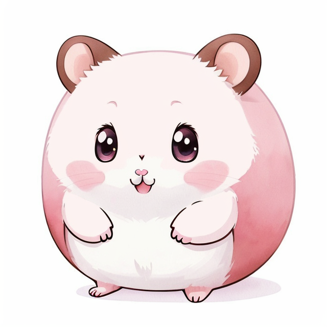 hamster pink kawaii digital drawing... - OpenDream