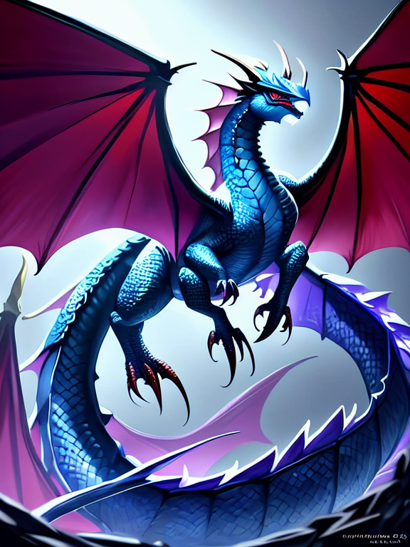 A Vibrant Dragon With Big Bat Wings - Opendream