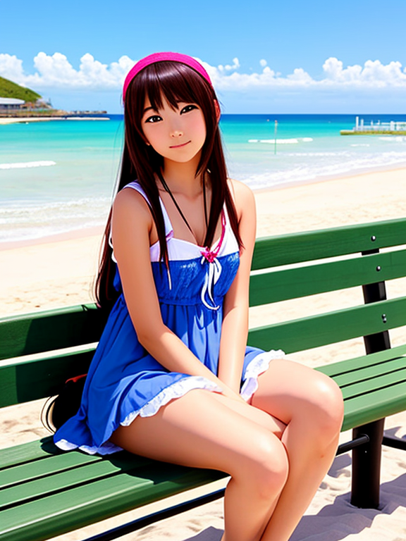 Cute Girl, Bench, Sit, Relaxed, Anime, , Background, Ii1kpr, relaxed anime  HD wallpaper | Pxfuel
