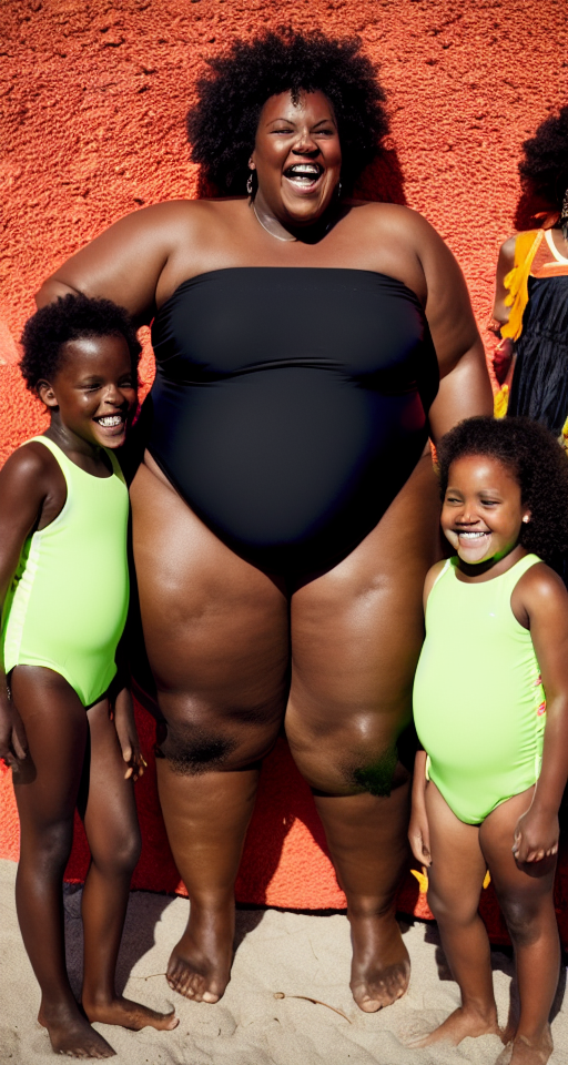 A huge and fat black woman with a h - OpenDream