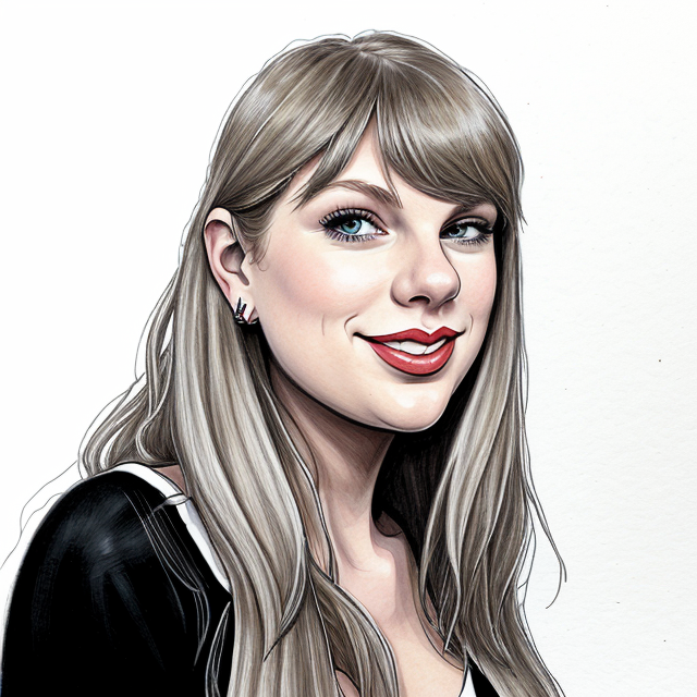 Lovely Taylor Swift Drawing by Mariia Kostyria | Saatchi Art
