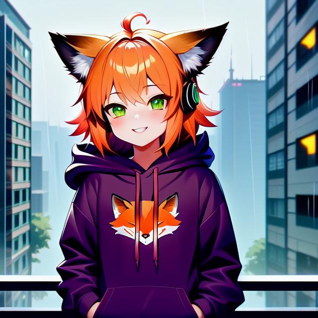 Premium Photo | Anime boy with a fox tail and a question mark generative ai