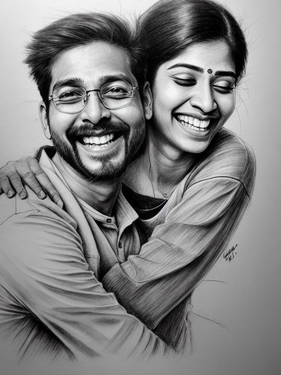 Share more than 146 indian couple pencil sketch