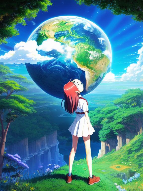 Earth Planets Space, Anime Earth HD wallpaper | Pxfuel